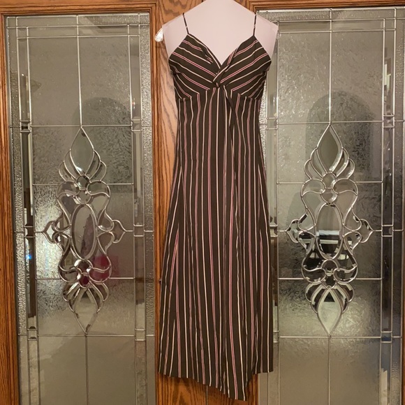 NWT Lulu’s J.O.A. Scotty Olive Green Striped Maxi Dress - Picture 2 of 7